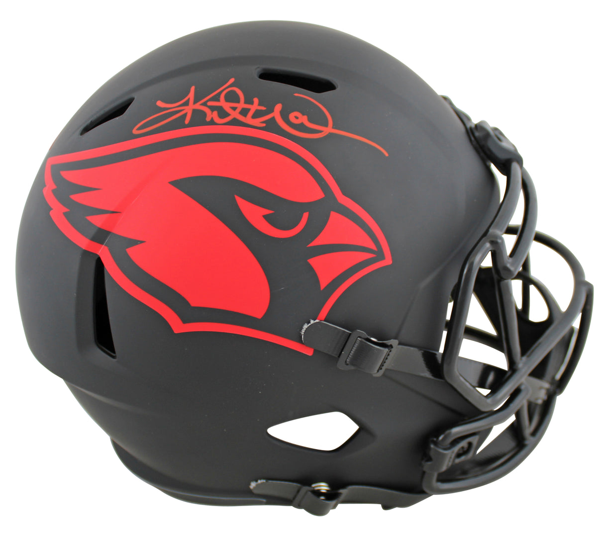 Cardinals Kurt Warner Signed Eclipse Full Size Speed Rep Helmet W/ Case BAS Wit