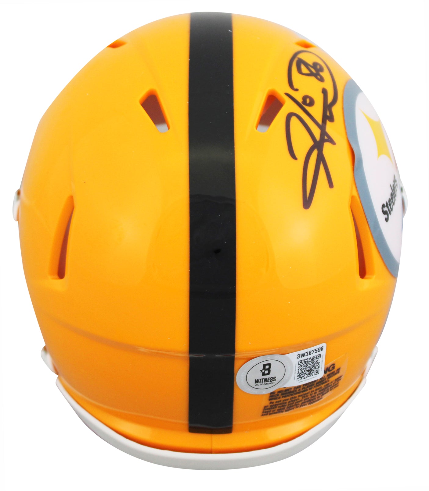 Steelers Hines Ward Signed 1962 Throwback Speed Mini Helmet w/ Case BAS Witness