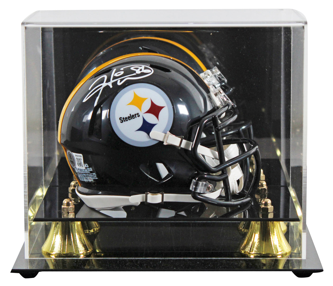 Steelers Hines Ward Authentic Signed Speed Mini Helmet w/ Case BAS Witnessed