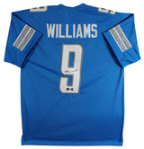 Jameson Williams Authentic Signed Blue Pro Style Jersey BAS Witnessed #W988016