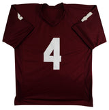 Texas A&M Rueben Owens II Signed Maroon Pro Style Jersey BAS Witnessed #4W040909