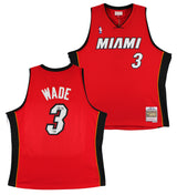 Heat Dwyane Wade Authentic Signed 2005-06 Red M&N HWC Swingman Jersey Fanatics
