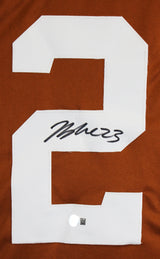 Texas Jaydon Blue Signed Burnt Orange Pro Style Jersey BAS Witnessed #2W441165