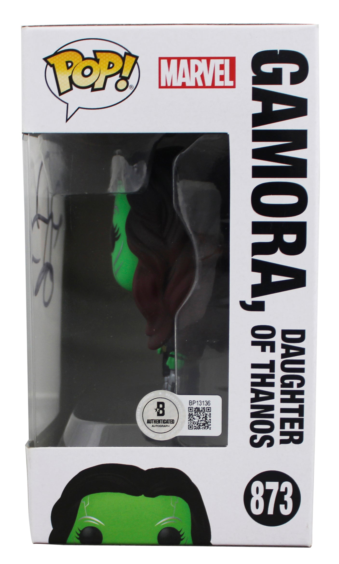 Zoe Saldana Guardians of the Galaxy Signed #873 Funko Pop Figure BAS #BP13136