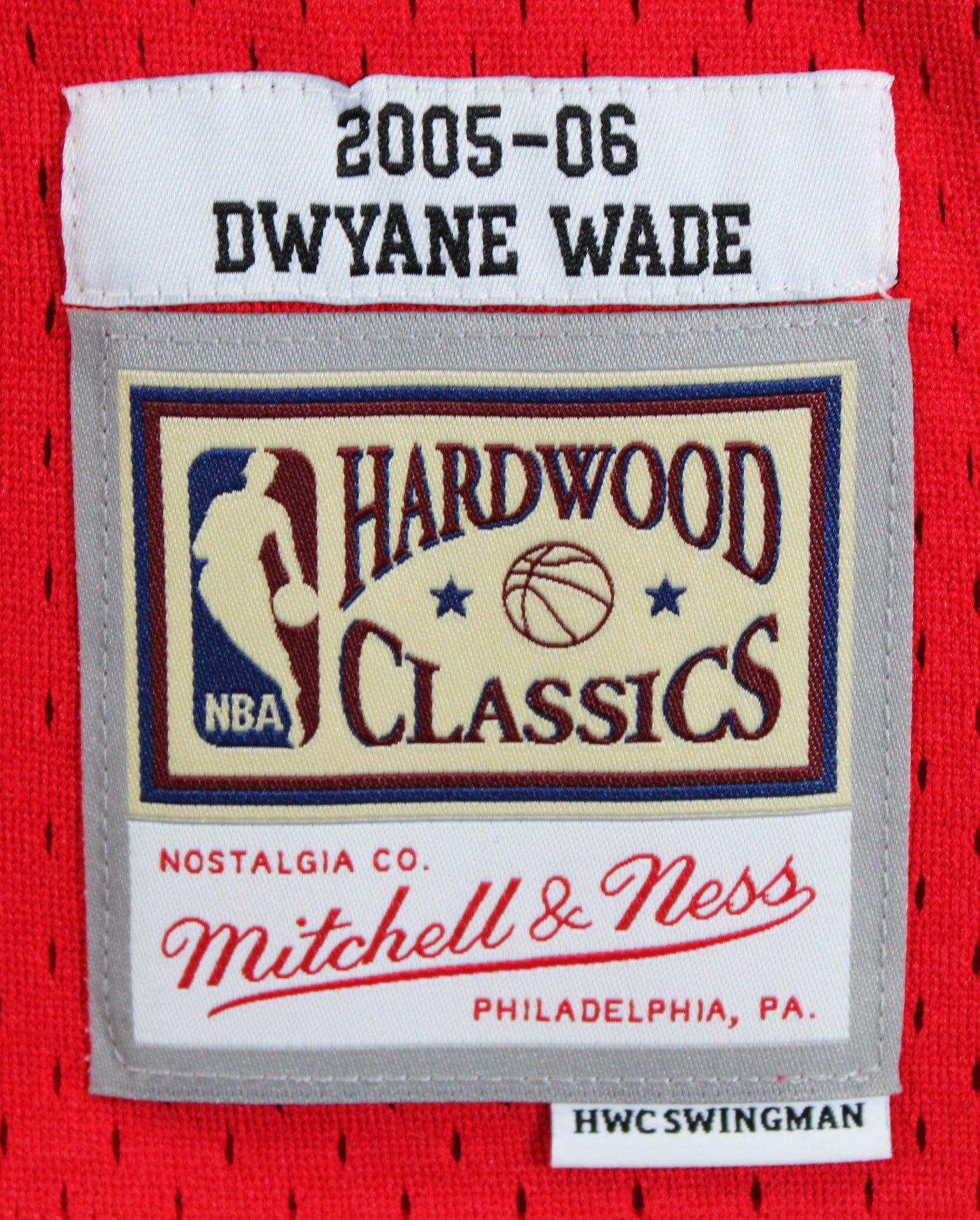 Heat Dwyane Wade Authentic Signed 2005-06 Red M&N HWC Swingman Jersey Fanatics