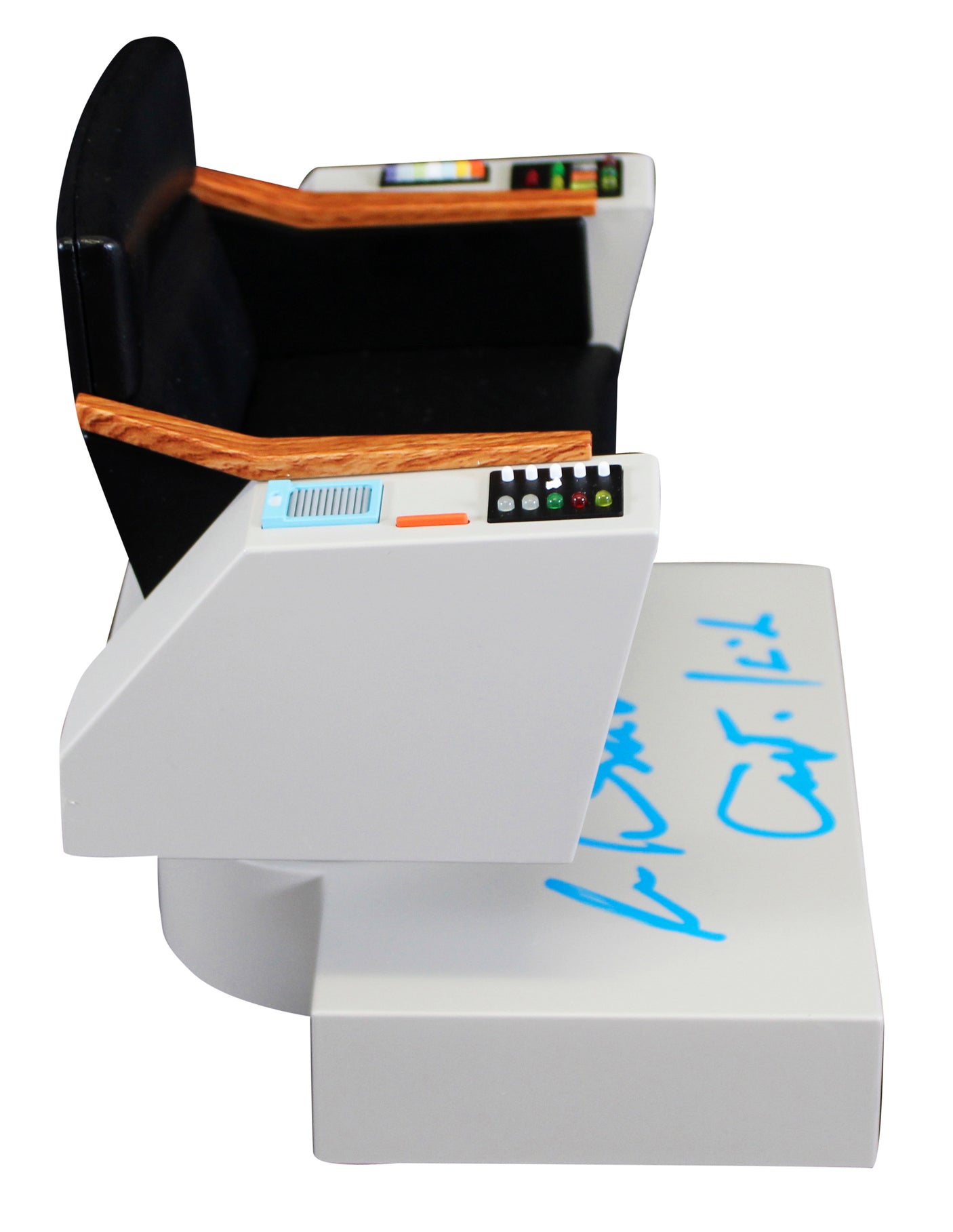 William Shatner Star Trek "Captain Kirk" Signed 1:6 FX Captain's Chair BAS Wit