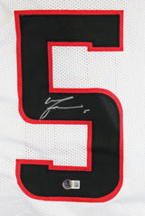 Texas Tech Michael Crabtree Authentic Signed White Pro Style Jersey BAS #BT89722