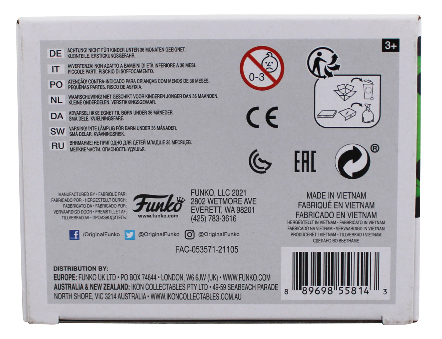 Zoe Saldana Guardians of the Galaxy Signed #873 Funko Pop Figure BAS #BP13136