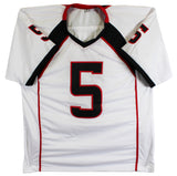 Texas Tech Michael Crabtree Authentic Signed White Pro Style Jersey BAS #BT89722