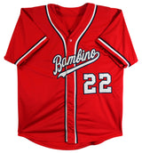 Juan Soto Authentic Signed Red Pro Style Jersey BAS Witnessed #WL84258