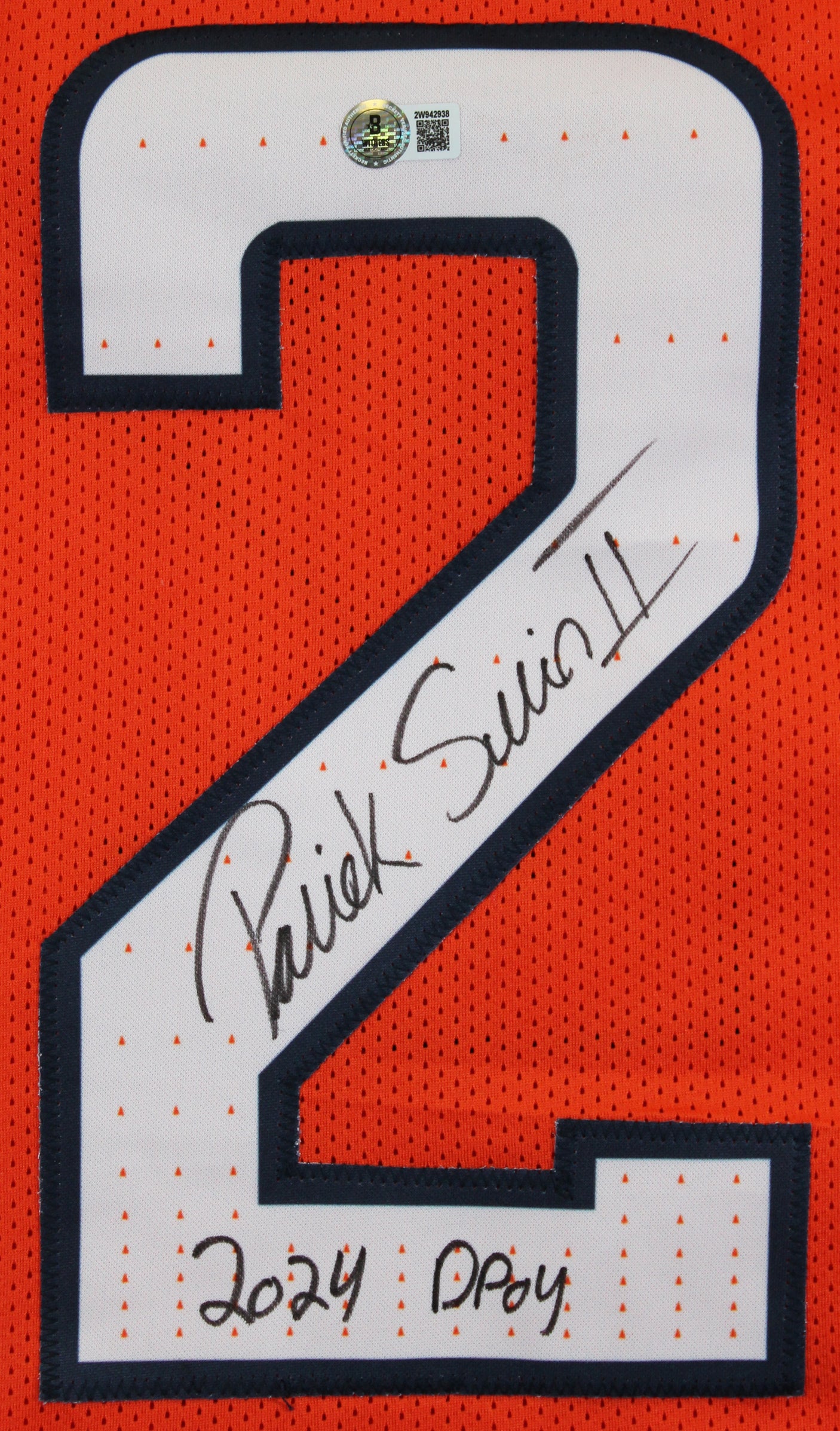 Patrick Surtain II "2024 DPOY" Signed Orange Pro Style Jersey BAS Witnessed