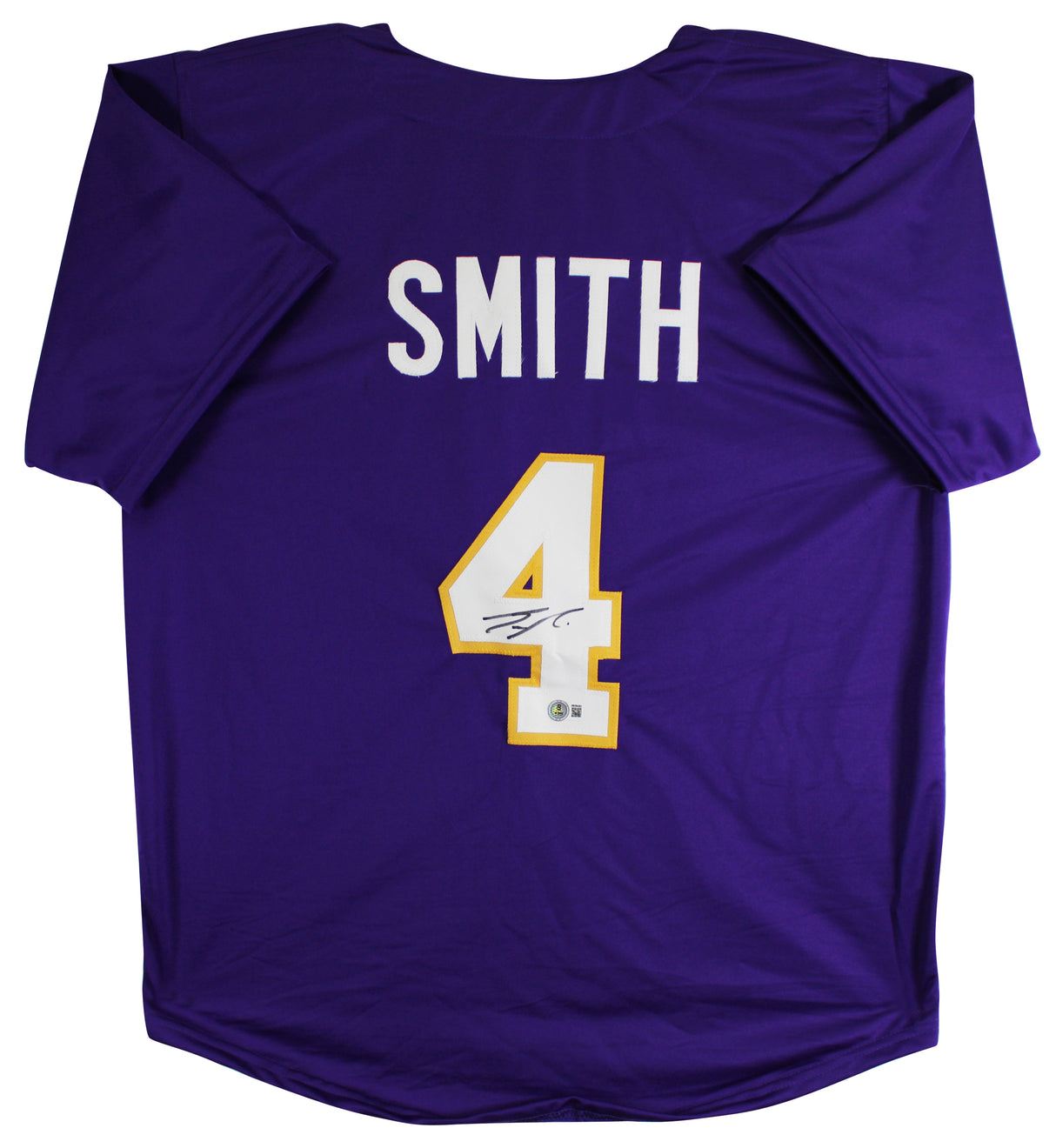 LSU Josh Smith Authentic Signed Purple Pro Style Jersey BAS Witnessed #3W294261
