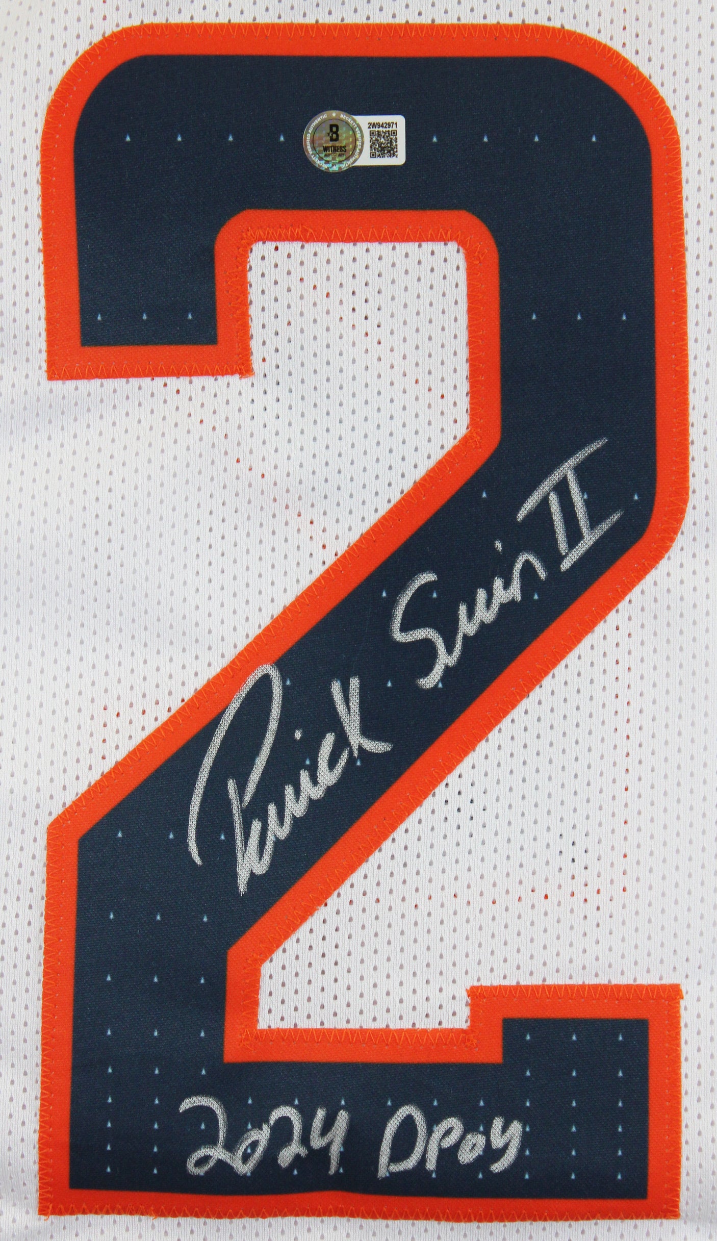 Patrick Surtain II "2024 DPOY" Signed White Pro Style Jersey BAS Witnessed