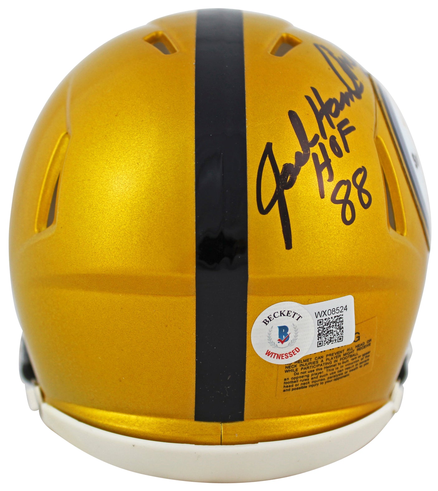 Steelers LBs (3) Ham, Lambert & Russell Signed Flash Speed Mini Helmet BAS Wit 2