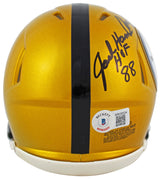 Steelers LBs (3) Ham, Lambert & Russell Signed Flash Speed Mini Helmet BAS Wit 2