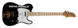 Aretha Franklin Authentic Signed Glarry Black Electric Guitar PSA/DNA #AE84459