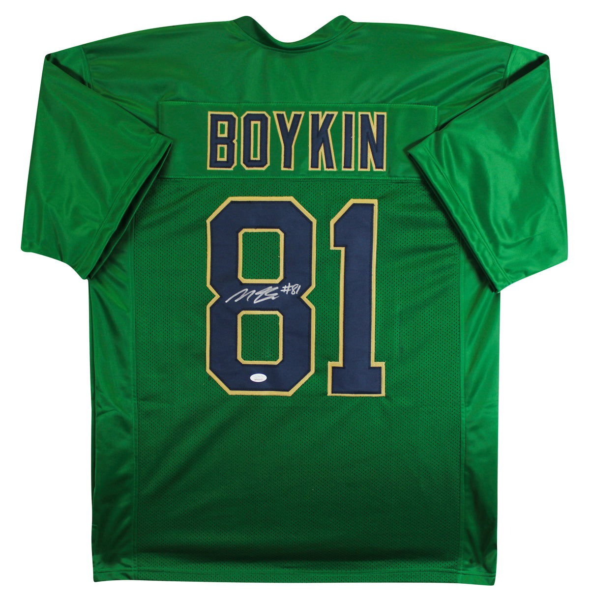 Notre Dame Miles Boykin Authentic Signed Green Pro Style Jersey JSA #WPP500016