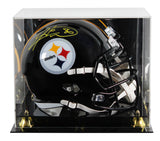 Steelers Hines Ward Signed F/S Speed Rep Helmet W/ Case w/ Yellow Sig BAS Wit