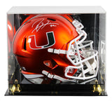 Miami Ray Lewis Signed Flash Full Size Speed Rep Helmet W/ Case BAS Witnessed