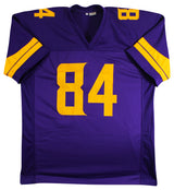 Irv Smith Jr. "Straight Respect Homie" Signed Purple Pro Style Jersey BAS Wit