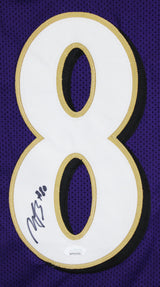 Miles Boykin Authentic Signed Purple Pro Style Jersey Autographed JSA #WPP500036