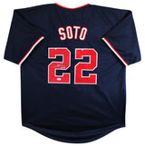Juan Soto Authentic Signed Navy Pro Style Jersey Autographed JSA #FF87913