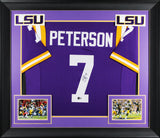 LSU Patrick Peterson Authentic Signed Purple Pro Style Framed Jersey BAS Witness