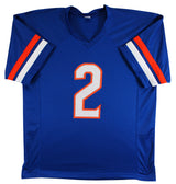 Boise State Ashton Jeanty Authentic Signed Blue Pro Style Jersey BAS Witnessed