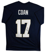 Notre Dame Jack Coan Authentic Signed Navy Pro Style Jersey JSA #WIT714153