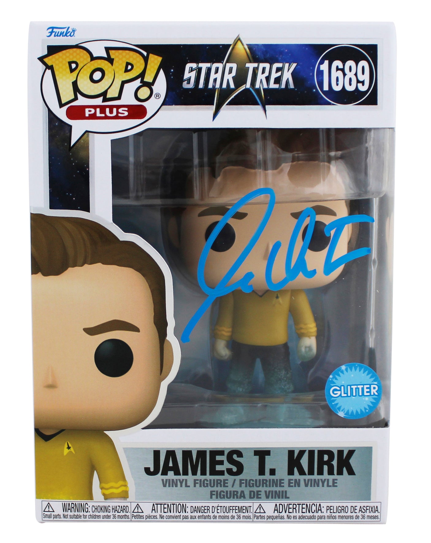 William Shatner Star Trek Signed James T. Kirk #1689 Funko Pop Figure BAS Wit