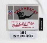 Rams Eric Dickerson "HOF 99" Authentic Signed White M&N Jersey BAS Witnessed