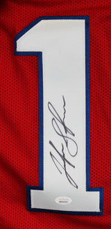 Josh Gordon Authentic Signed Red Pro Style Jersey Autographed JSA #WPP212211