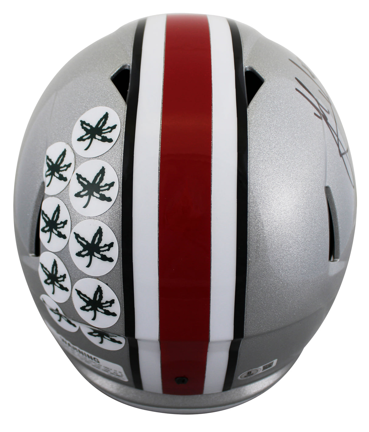 Ohio State Jack Sawyer "2024 Nat'l Champs" Signed F/S Speed Rep Helmet BAS Wit