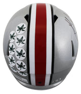 Ohio State Jack Sawyer "2024 Nat'l Champs" Signed F/S Speed Rep Helmet BAS Wit