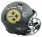 Steelers Jerome Bettis Signed STS IV Full Size Speed Rep Helmet W/ Case BAS Wit