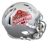OSU Quinshon Judkins "OATW" Signed Nat'l Champs F/S Speed Rep Helmet W/ Case BAS