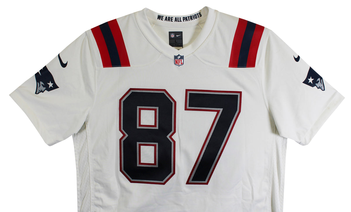 Patriots Rob Gronkowski Signed White 2020 Nike Limited Jersey BAS Witnessed