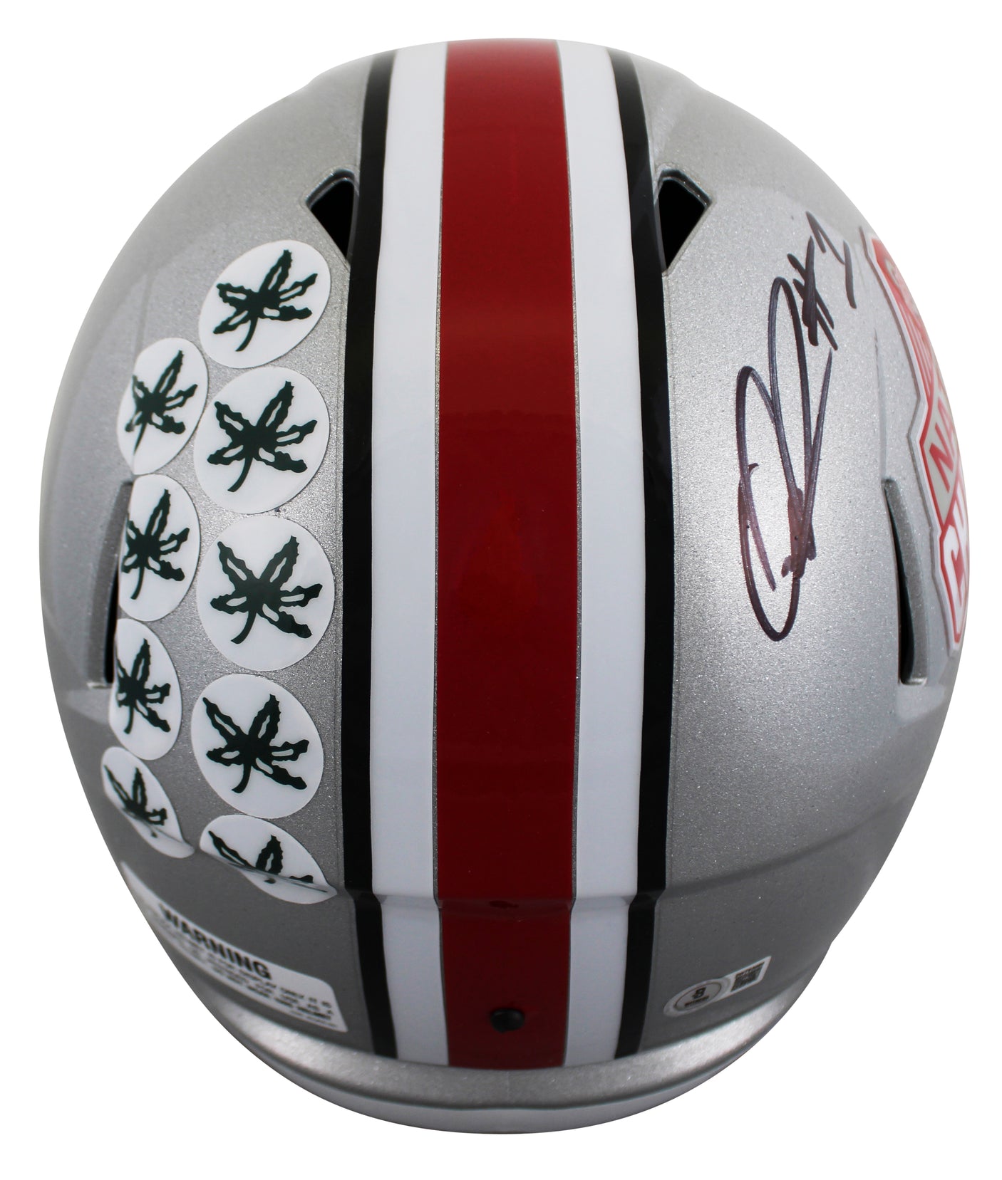 OSU Quinshon Judkins "OATW" Signed Nat'l Champs F/S Speed Rep Helmet W/ Case BAS