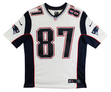 Patriots Rob Gronkowski Authentic Signed White Nike Limited Jersey BAS Witnessed
