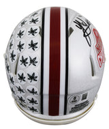 OSU Jack Sawyer Signed 2024 National Champs Speed Mini Helmet W/ Case BAS Wit