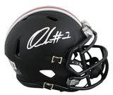 Ohio State Quinshon Judkins Authentic Signed Black Speed Mini Helmet BAS Witness