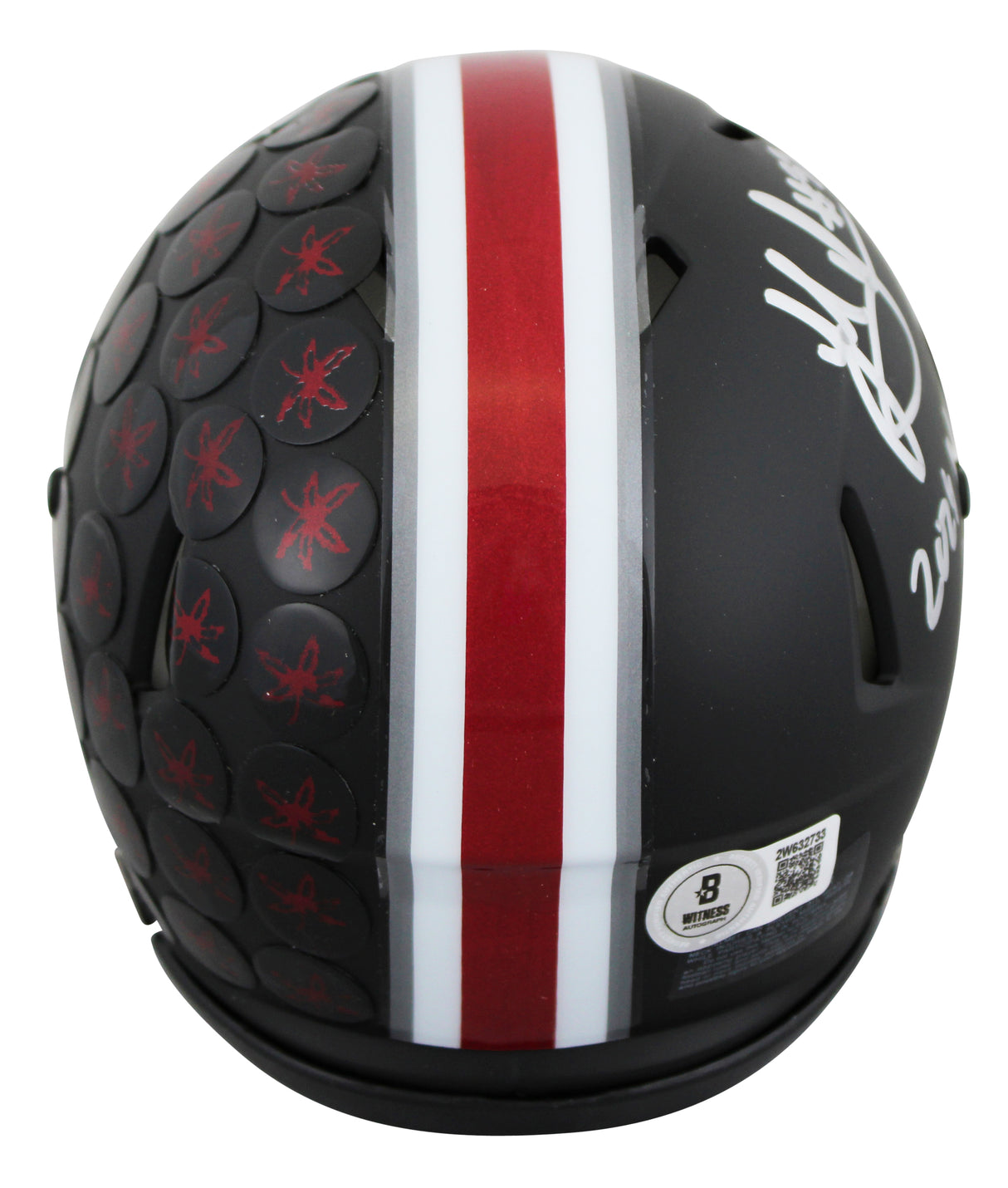 OSU Jack Sawyer "2024 Nat'l Champs" Signed Black Speed Mini Helmet W/ Case BAS W