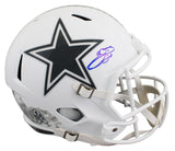Cowboys Emmitt Smith Signed STS III F/S Speed Rep Helmet W/ Case W/ Blue Sig BAS