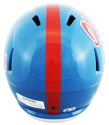 Ole Miss Patrick Willis Signed Powder Blue Full Size Speed Rep Helmet BAS Wit