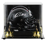 Ohio State Quinshon Judkins Signed Black Speed Mini Helmet W/ Case BAS Witnessed
