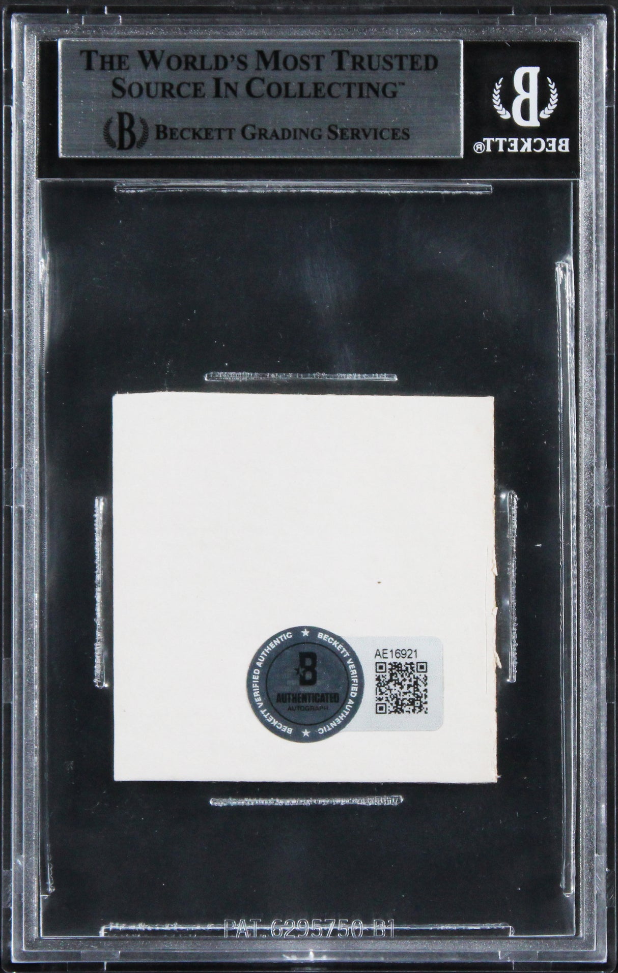 Neil Armstrong Apollo 11 Authentic Signed 2x2 Cut Signature BAS Slabbed