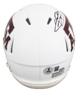 Texas A&M Johnny Manziel "12 HT" Signed White Speed Mini Helmet W/ Case BAS Wit