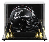 OSU Jack Sawyer "2024 Nat'l Champs" Signed Black Speed Mini Helmet W/ Case BAS W