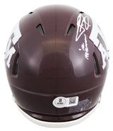 Texas A&M Johnny Manziel "12 Heisman" Signed Speed Mini Helmet W/ Case BAS Wit