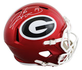Georgia Hines Ward Signed Flash Full Size Speed Rep Helmet BAS Witnessed